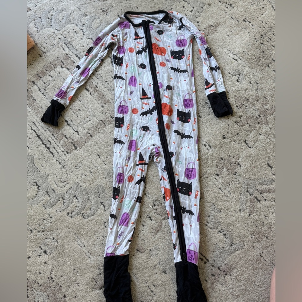Little Sleepies Spooky Cats and Pumpkins Footie